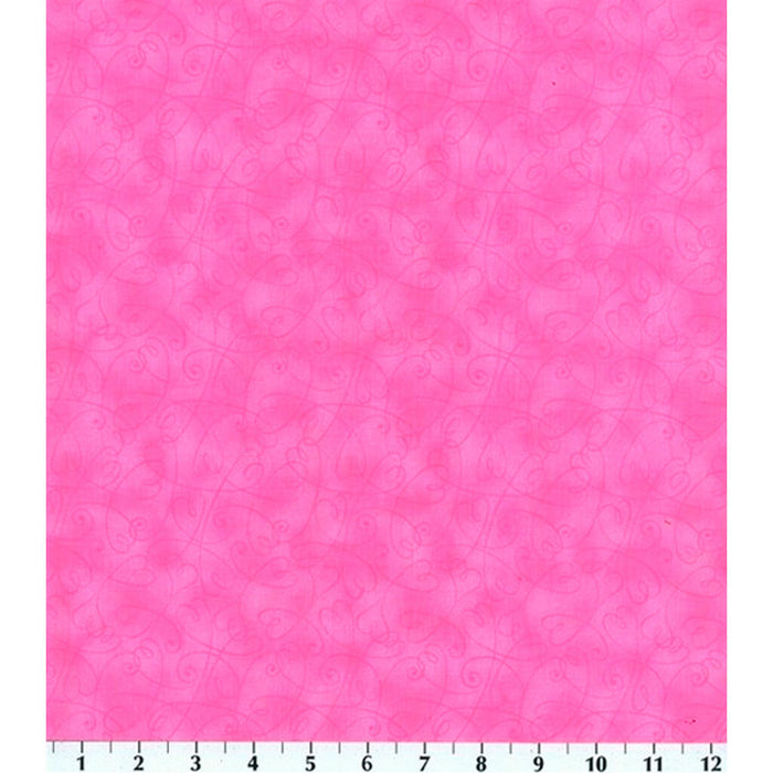 Fabric Traditions Hearts Cotton Fabric Pink
