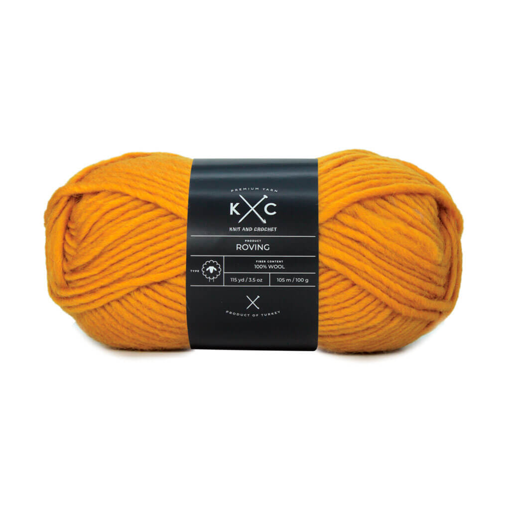 Bulky Wool 115yd Craft Roving Yarn 3.5oz Mustard