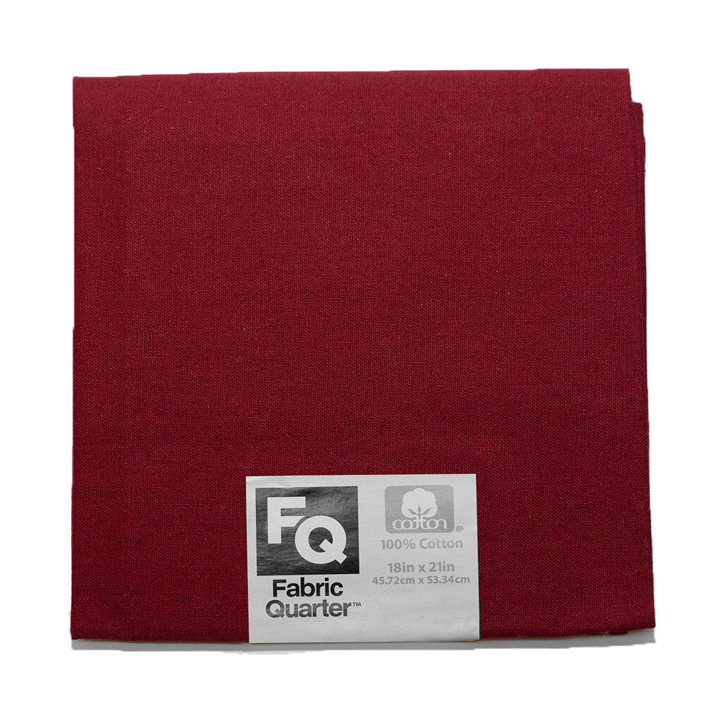 Red 1 Piece Cotton Fabric Quarter