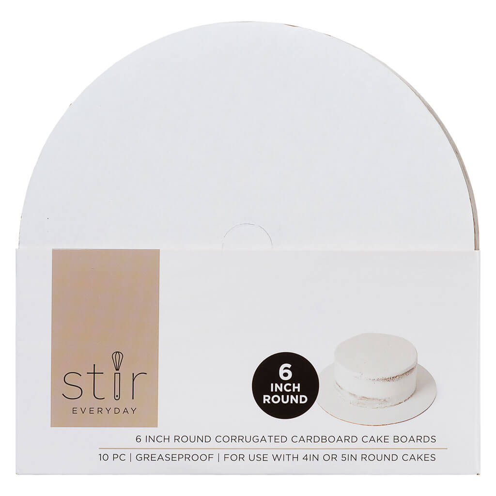 Round Corrugated Cardboard Cake Boards 10pk 6in