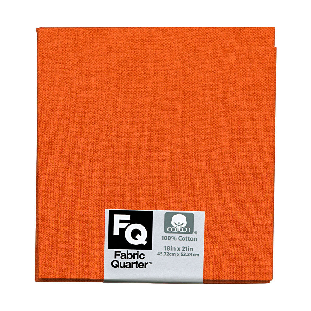 Orange 1 Piece Cotton Fabric Quarter