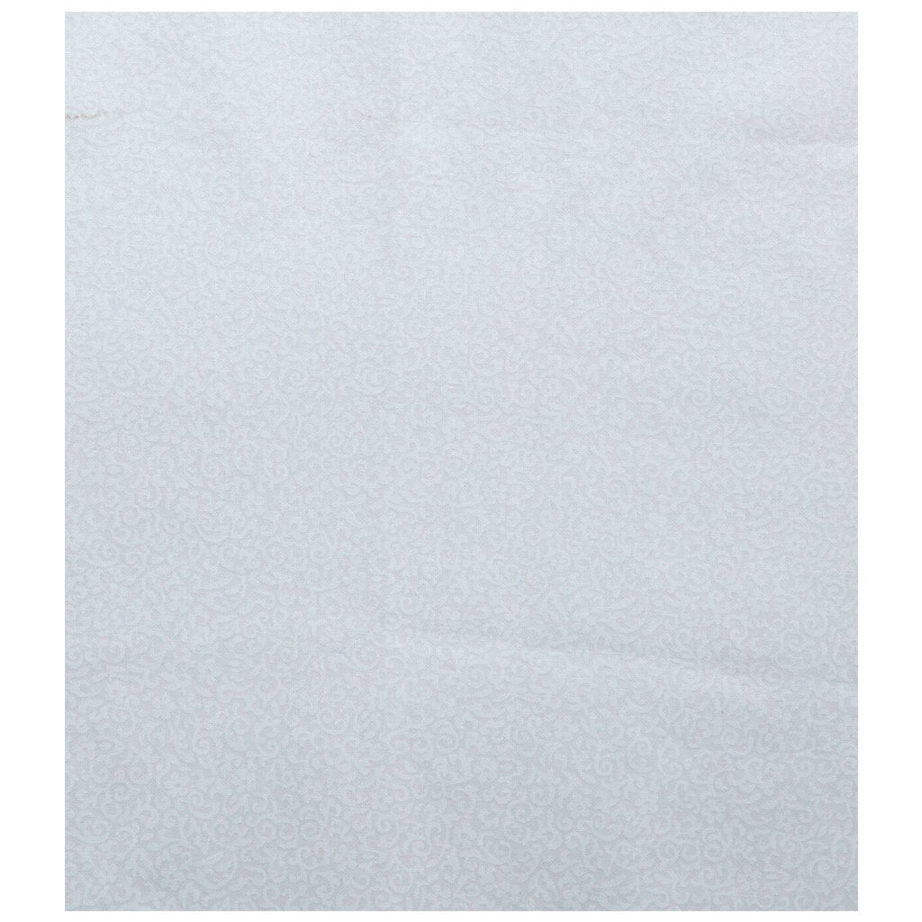 White Scroll Quilt Cotton Fabric