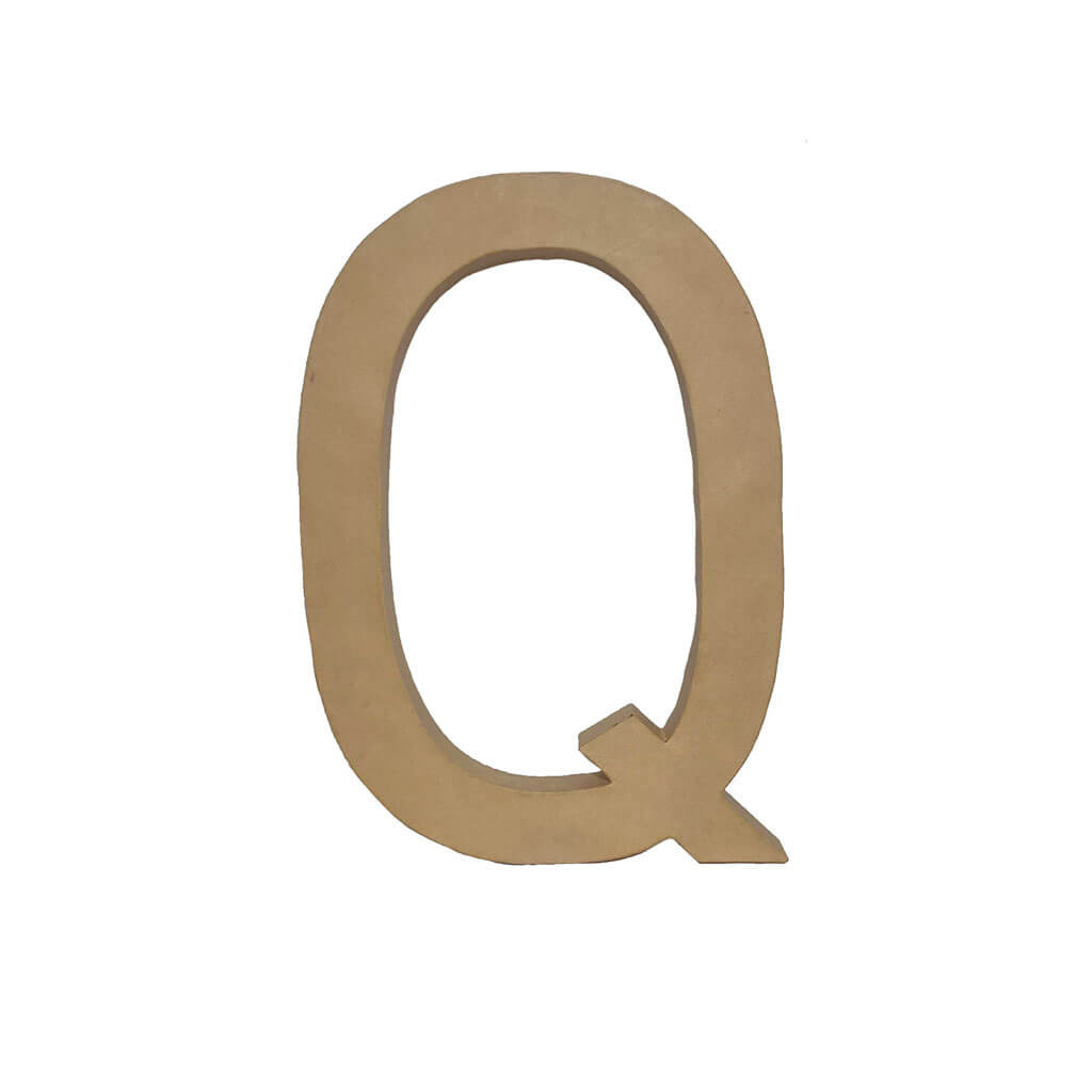 Paper Mache Letters Uppercase Q 23.5in