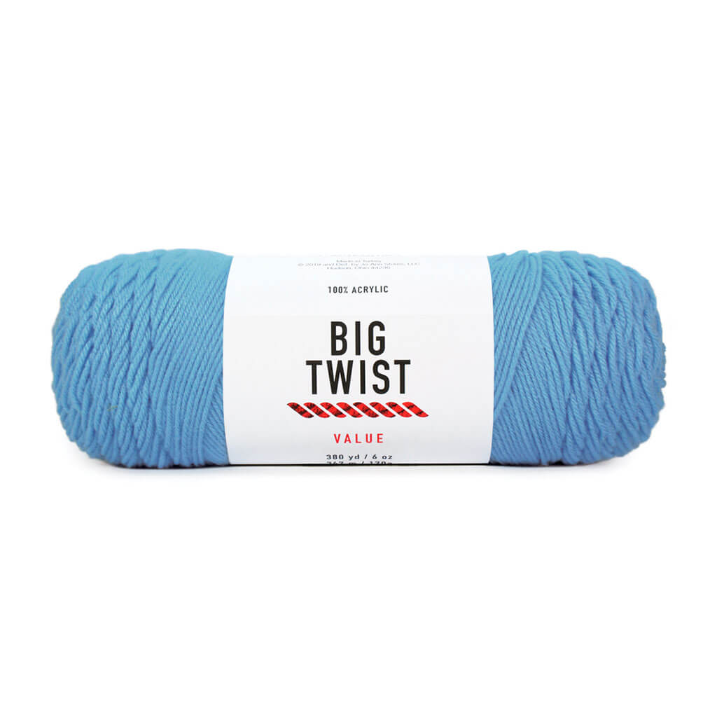 Solid Medium Acrylic Value Yarn 380yd 6oz Cerulean Blue