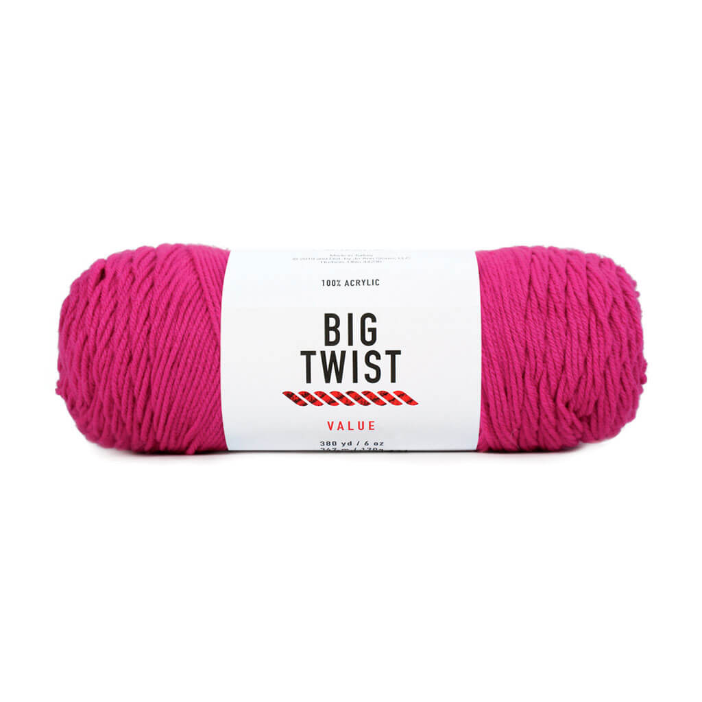 Solid Medium Acrylic Value Yarn 380yd 6oz Magenta