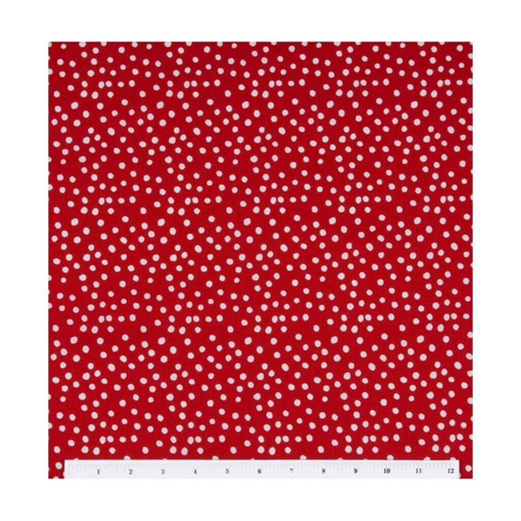 Cotton Fabric Irregular Dots on Lipstick