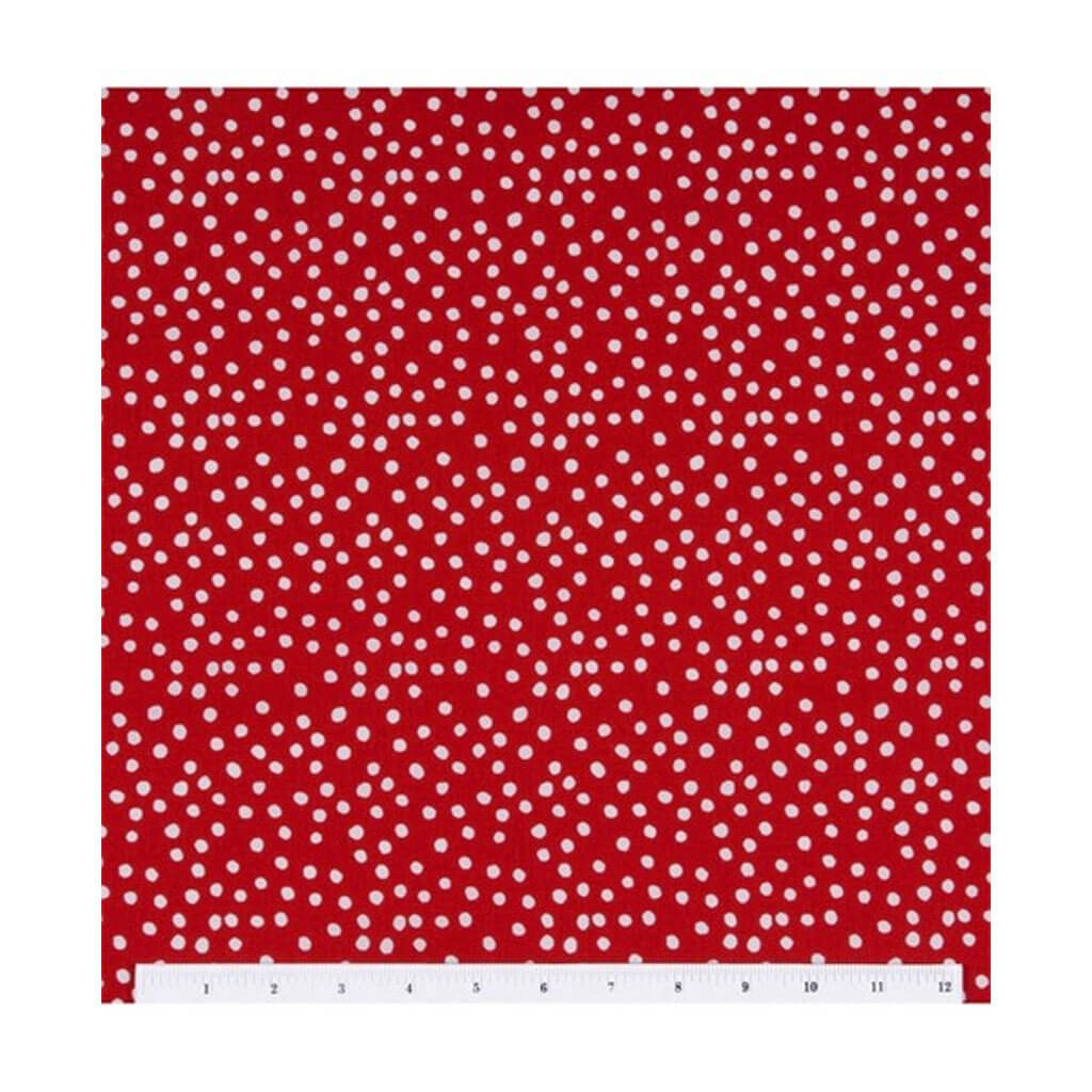 Cotton Fabric Irregular Dots on Lipstick