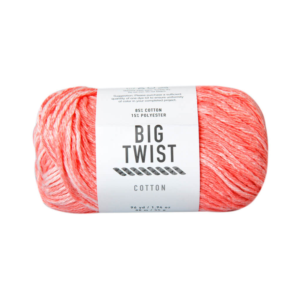 Big Twist Cotton Yarn Coral Splash