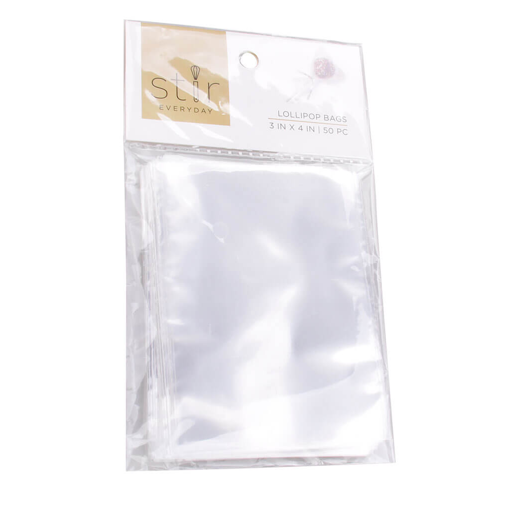 Clear Lollipop Bags With Twist Ties 50pk 3in x 4in