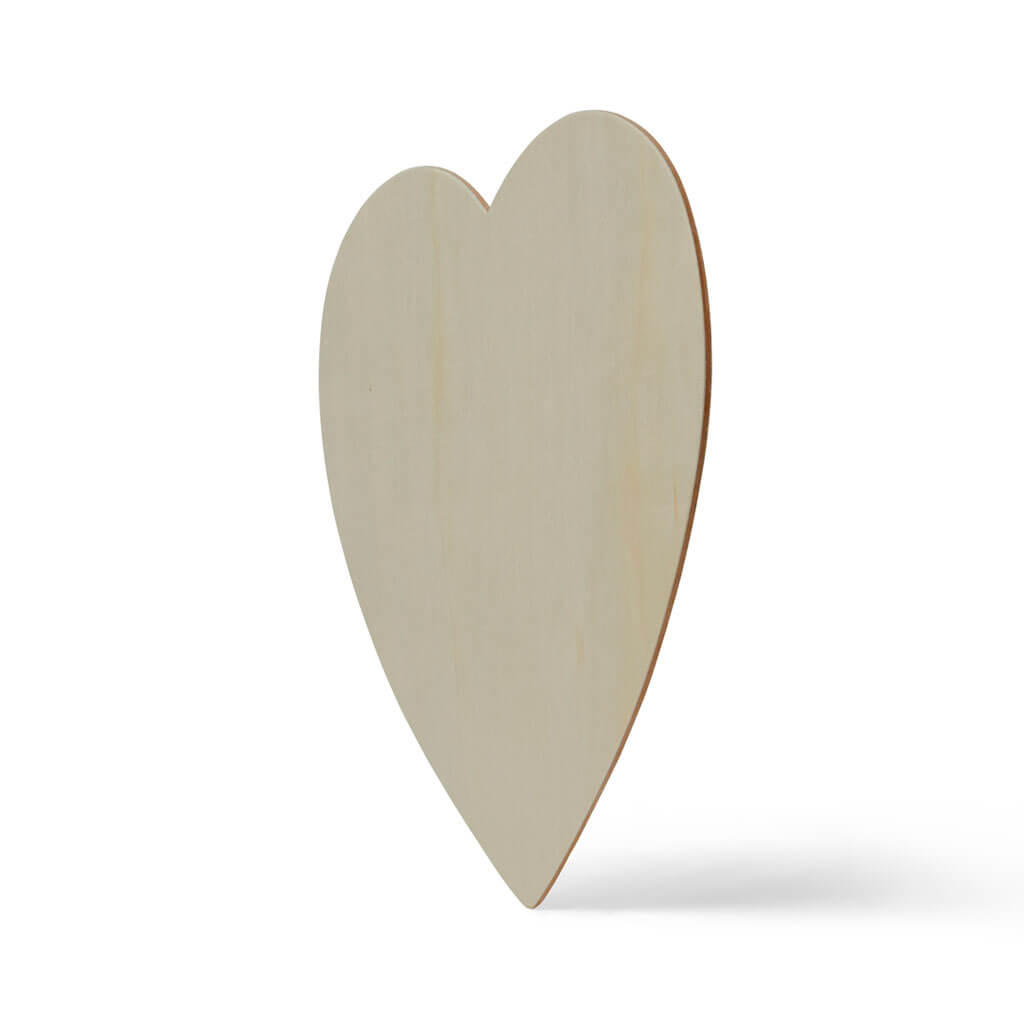 Beige Wood Heart 9in