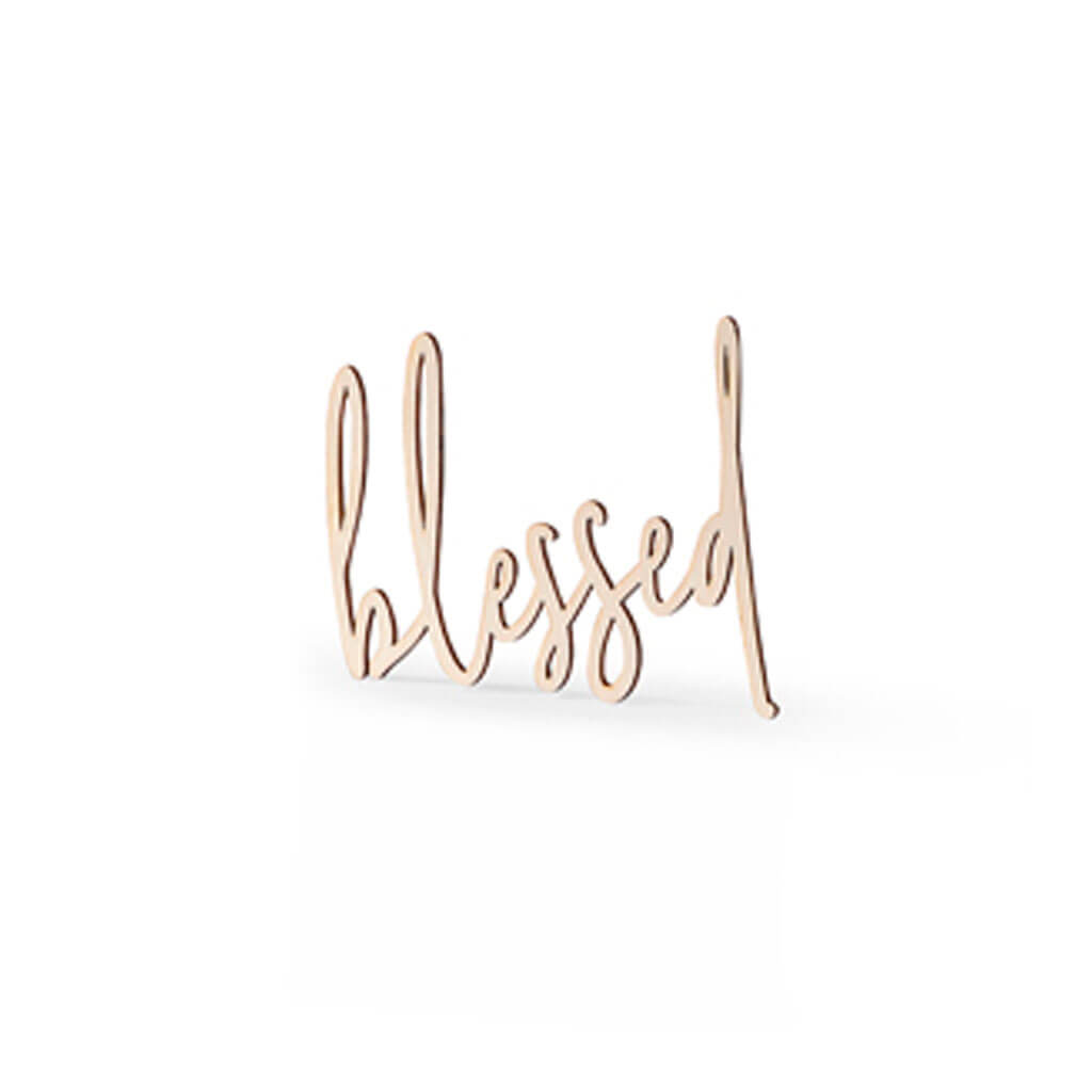 Wooden Blessed Word D�cor