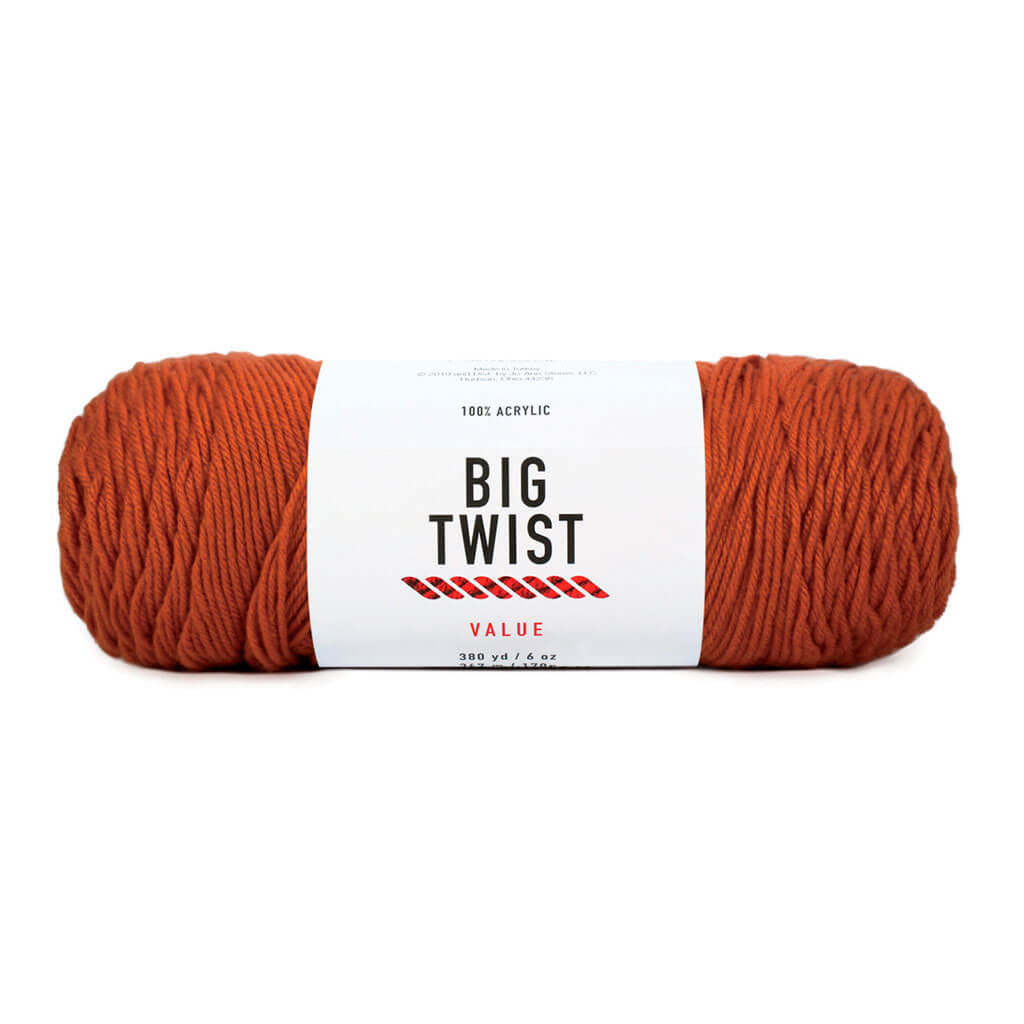 Solid Medium Acrylic Value Yarn 380yd 6oz Rust