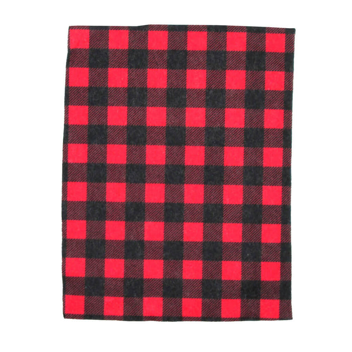 POP! Felt Red Plaid Print 9in x 12in