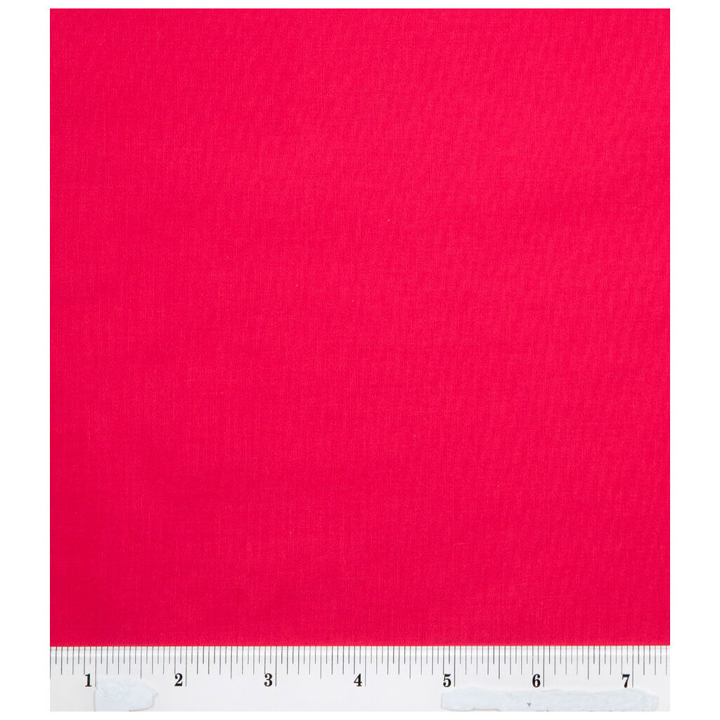 Symphony Broadcloth Polyester Blend Fabric Solid Bright Pink