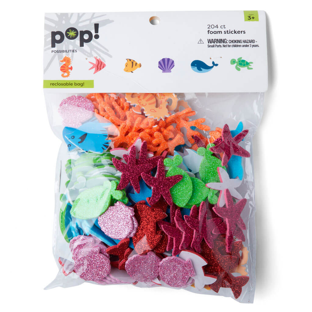 POP! 204pk Foam Stickers Sea Life