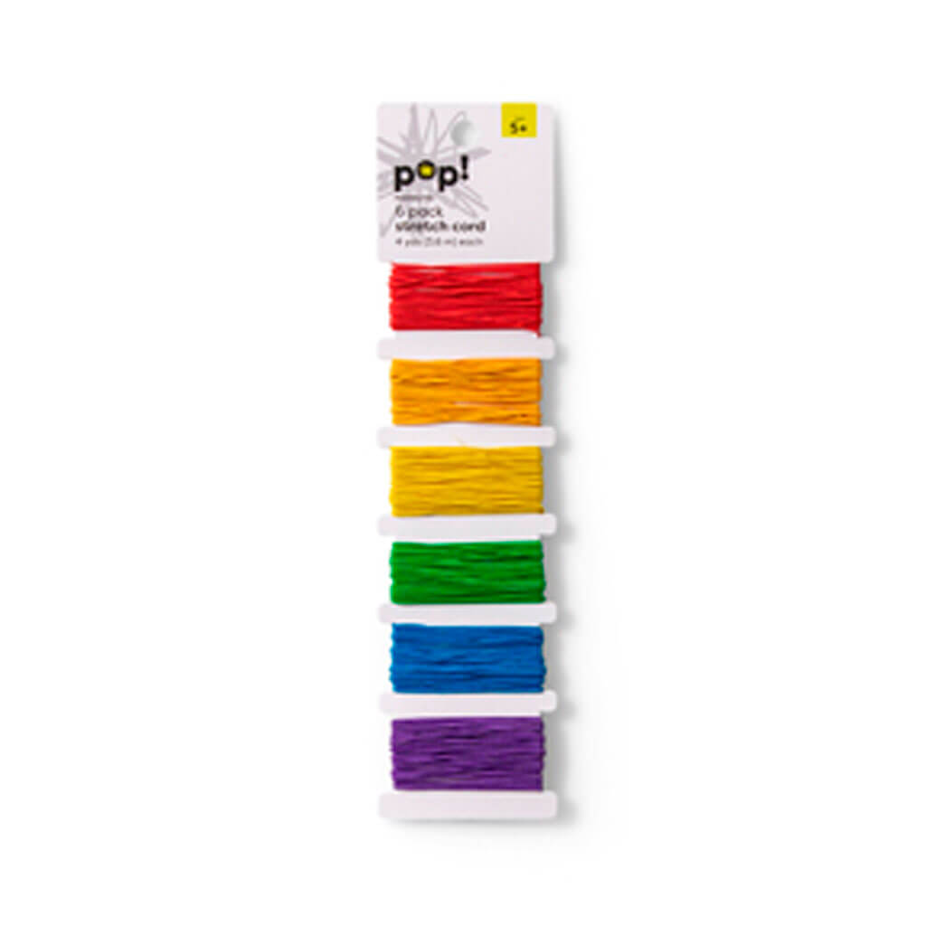 POP! Elastic Stretch Cords Rainbow 6pk