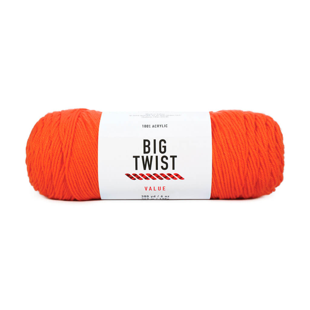 Solid Medium Acrylic Value Yarn 380yd 6oz Orange