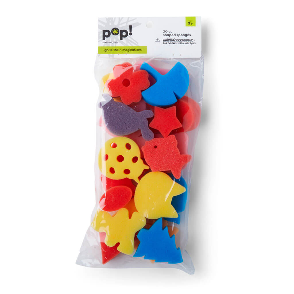 POP! Foam Painting Sponges Assorted Shapes 20ct