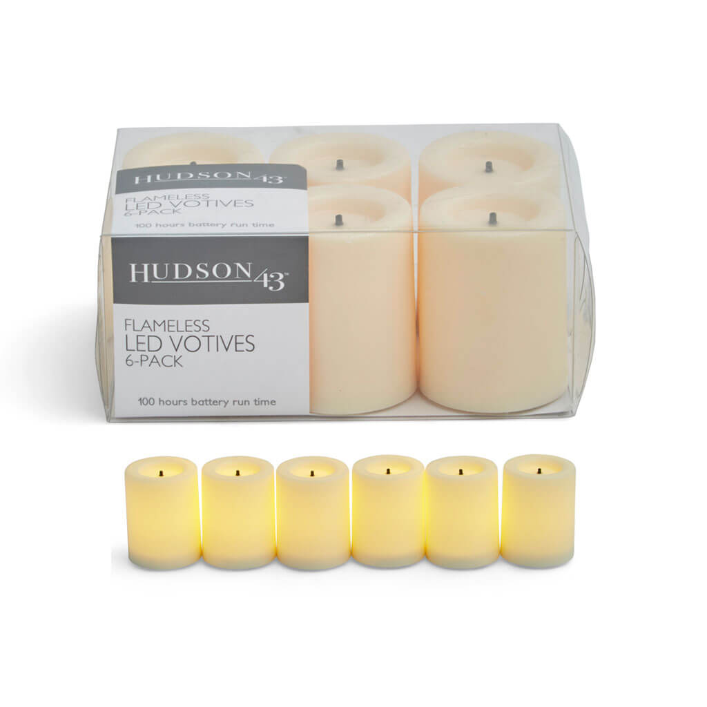 Holiday LED Votive Candles 6pk Cream