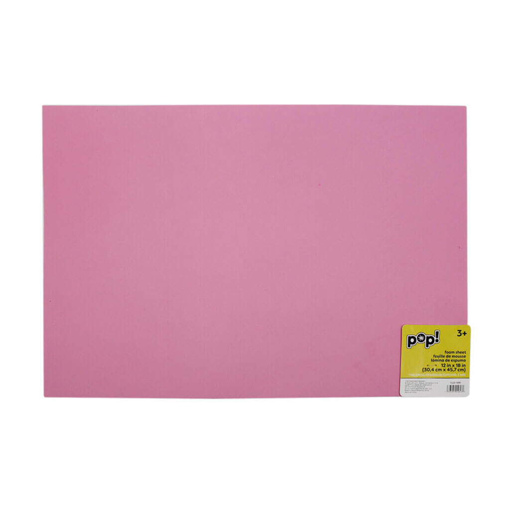 POP! Foam Sheet 2mm 12in x 18in Pink