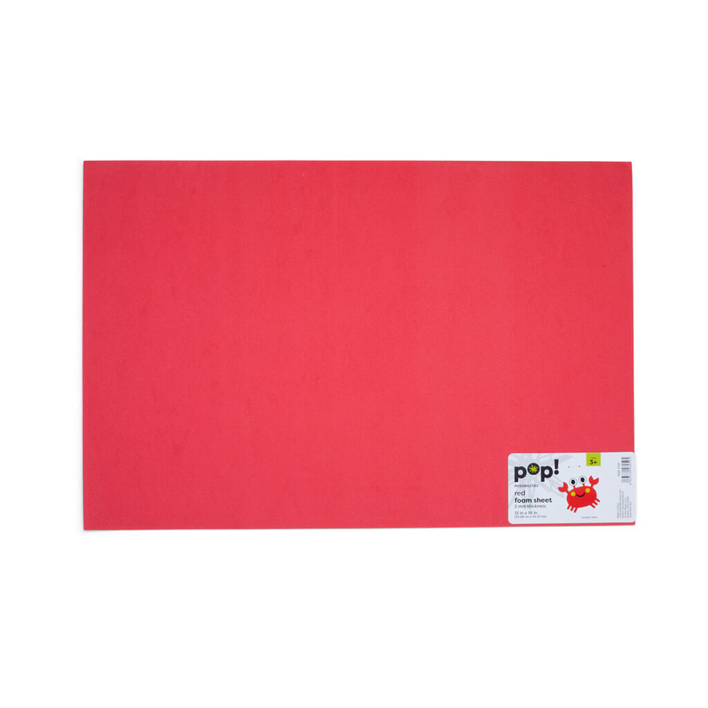 POP! Foam Sheet 2mm 12in x 18in Red