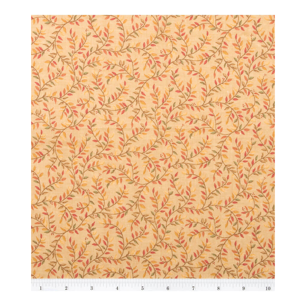 Keepsake Calico Cotton Fabric Gold Vines