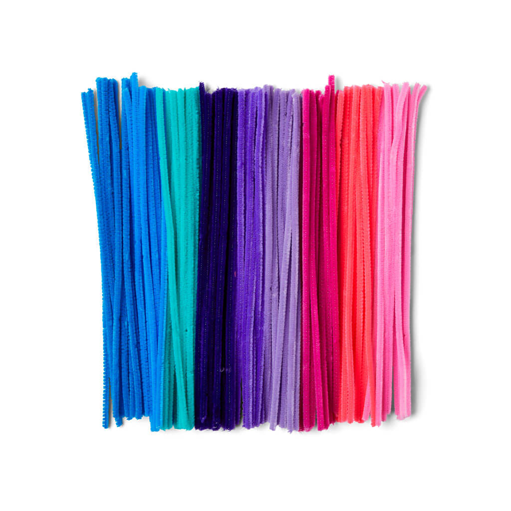 POP! Multicolor Assorted Chenille Stems 6mm 100pc