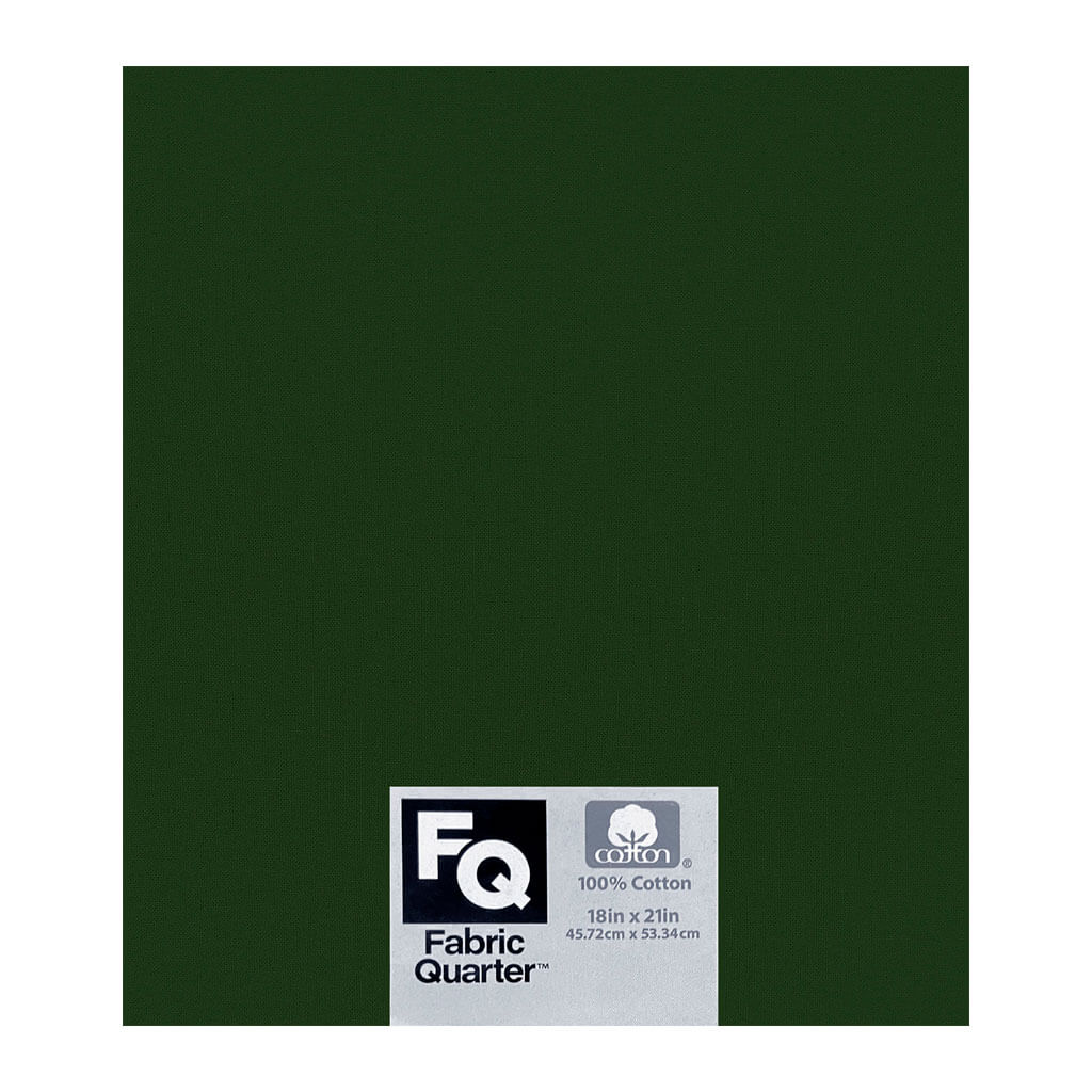 Dark Green 1 Piece Cotton Fabric Quarter