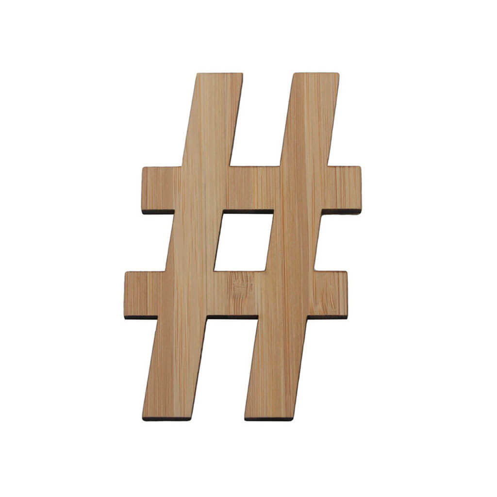 Bamboo Serif Letters &amp; Numbers Hashtag