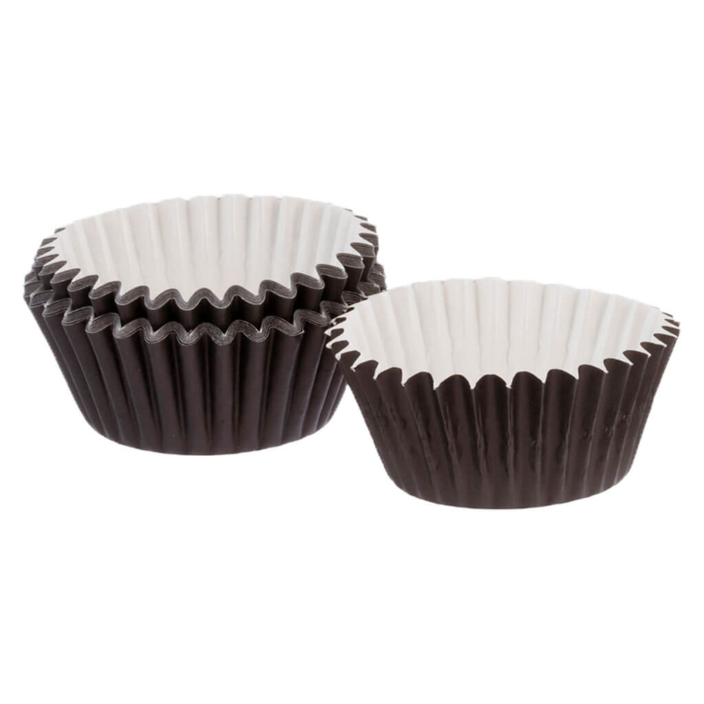Black &amp; White Doily Baking Cups 48ct