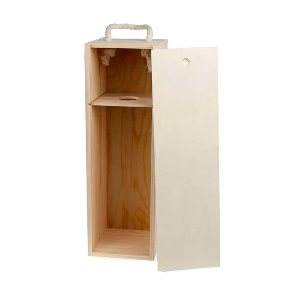 Plain Wood Wine Box 14in