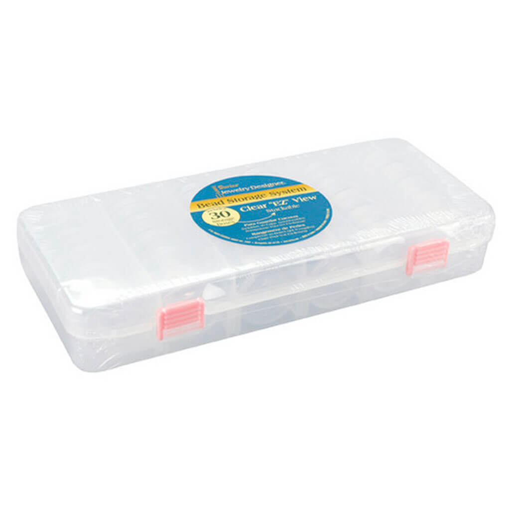 Clear Stackable Bead Storage Boxes with Screw Lids 30pk