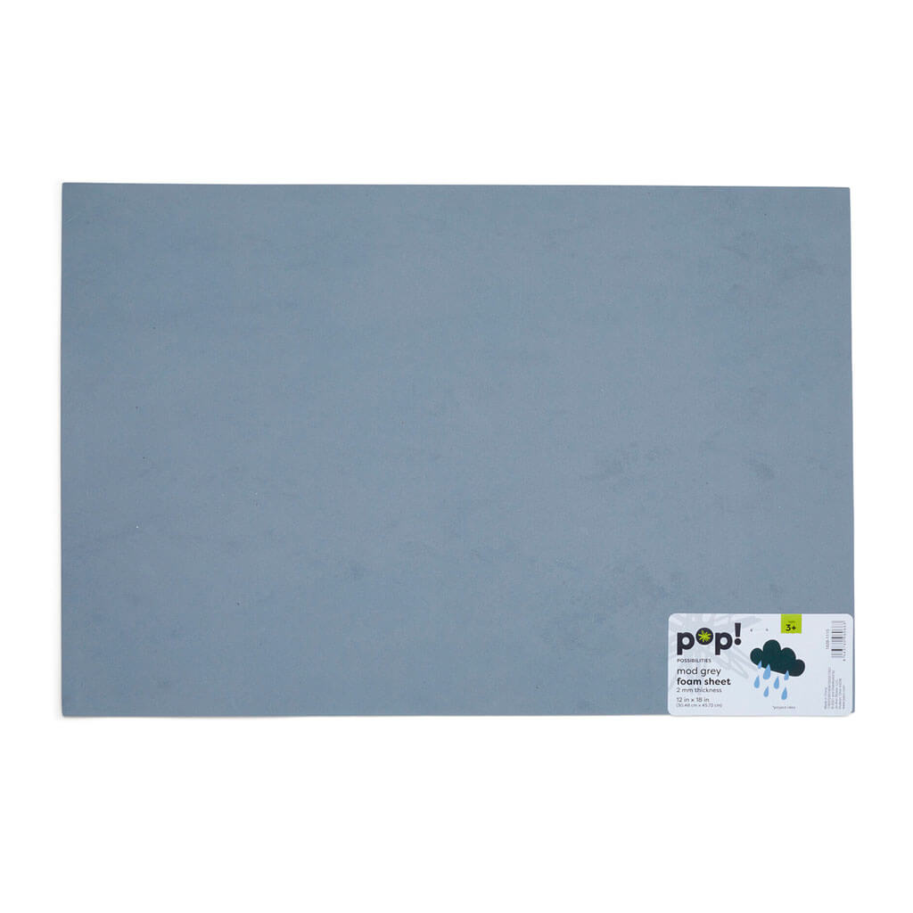 POP! Foam Sheet 12in x 18in 2mm Mod Gray