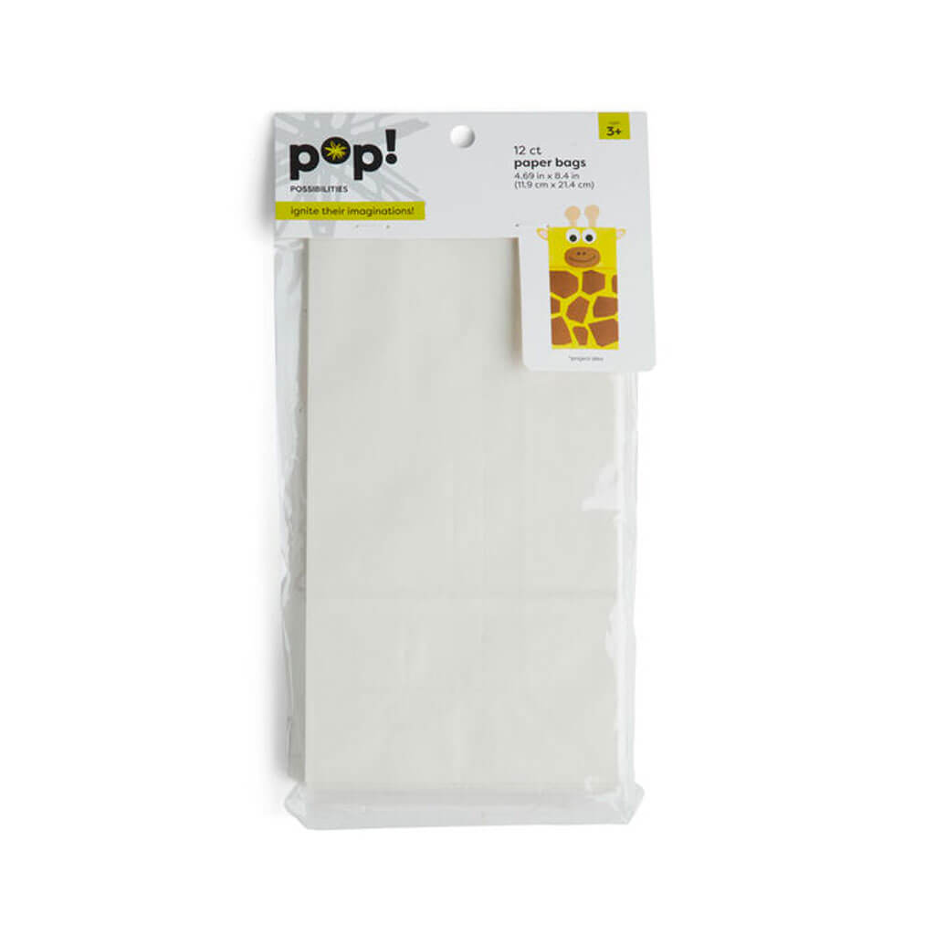 POP! White Paper Bags