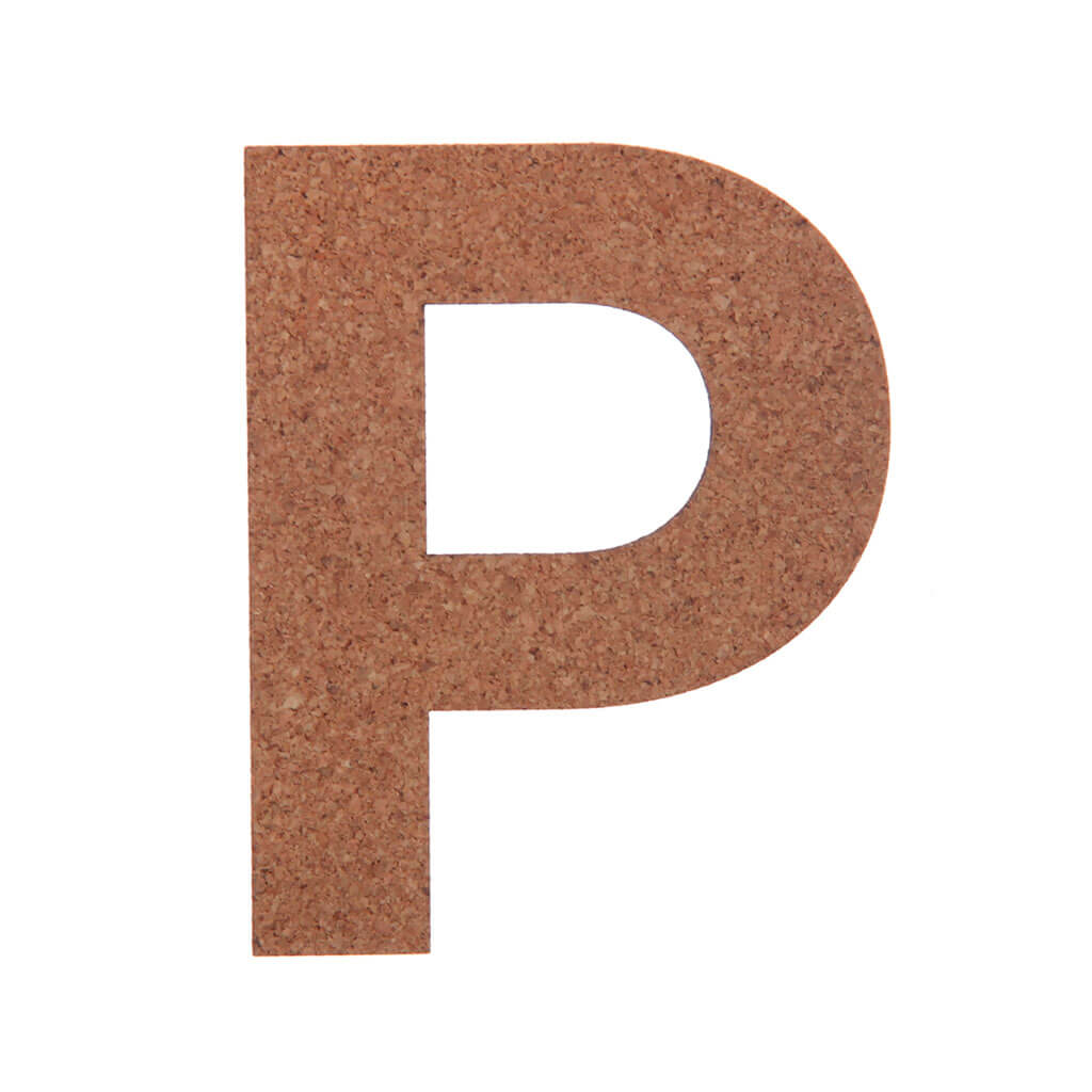 Cork Sans Serif Letters &amp; Symbols Uppercase P