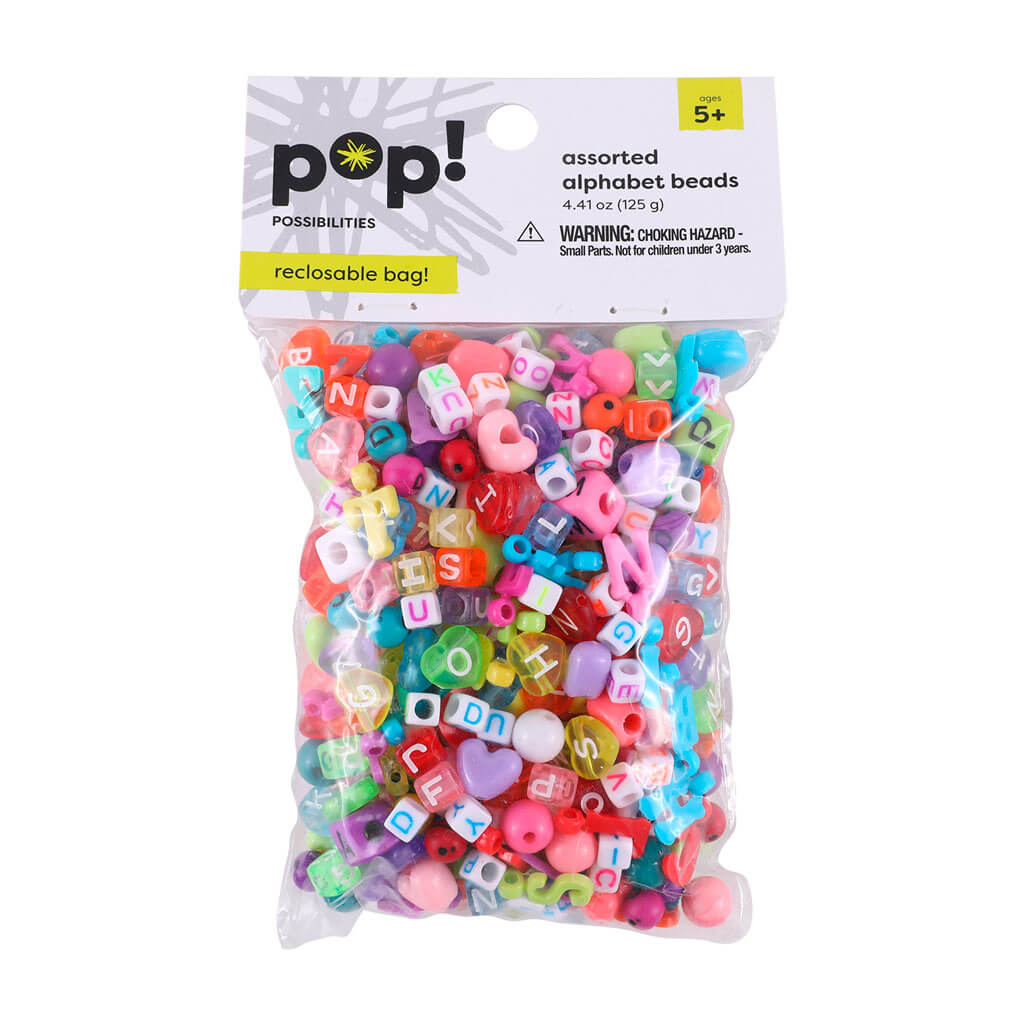 POP! Possibilities 7mm Beads - Alphabet on White by POP!