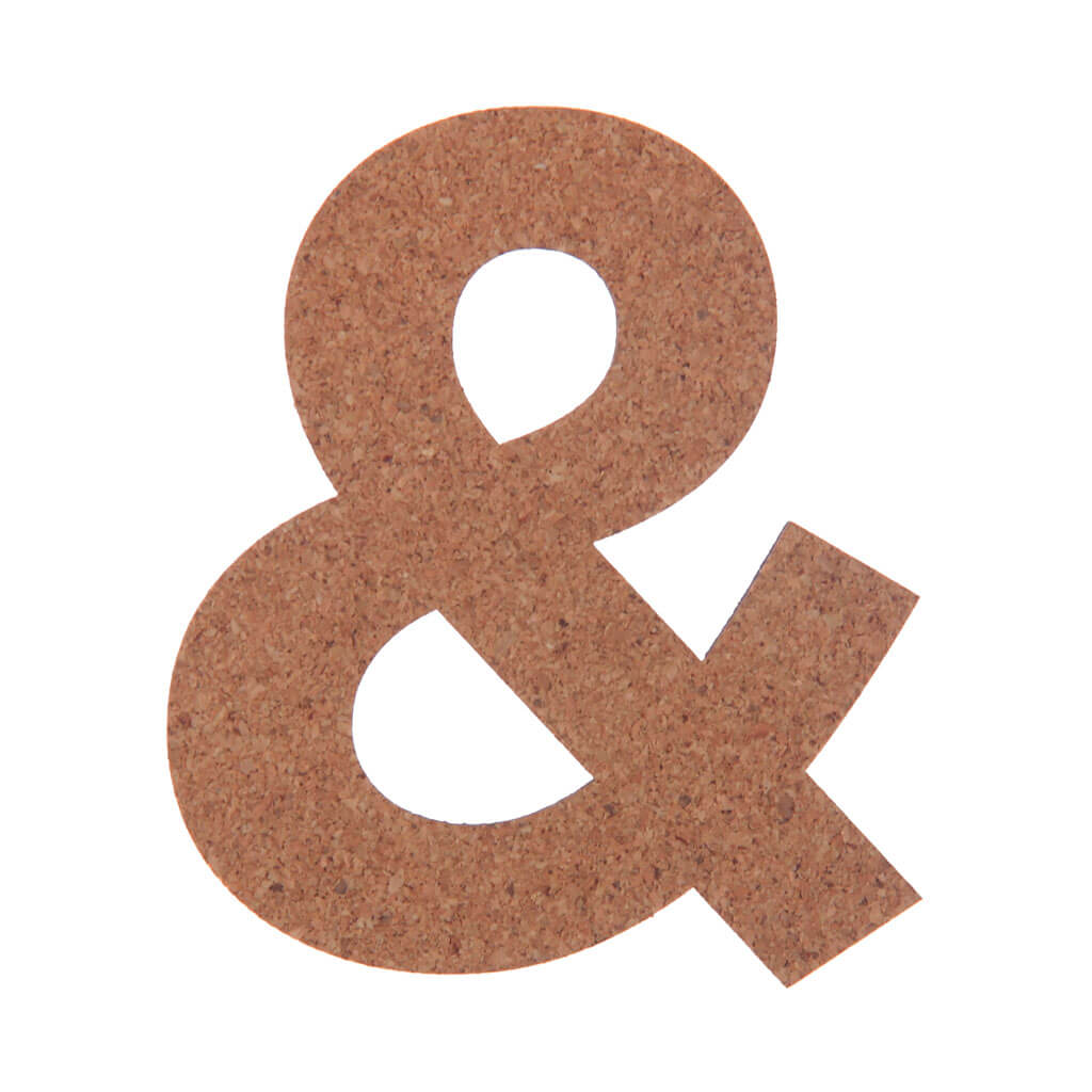 Cork Sans Serif Letters &amp; Symbols Ampersand