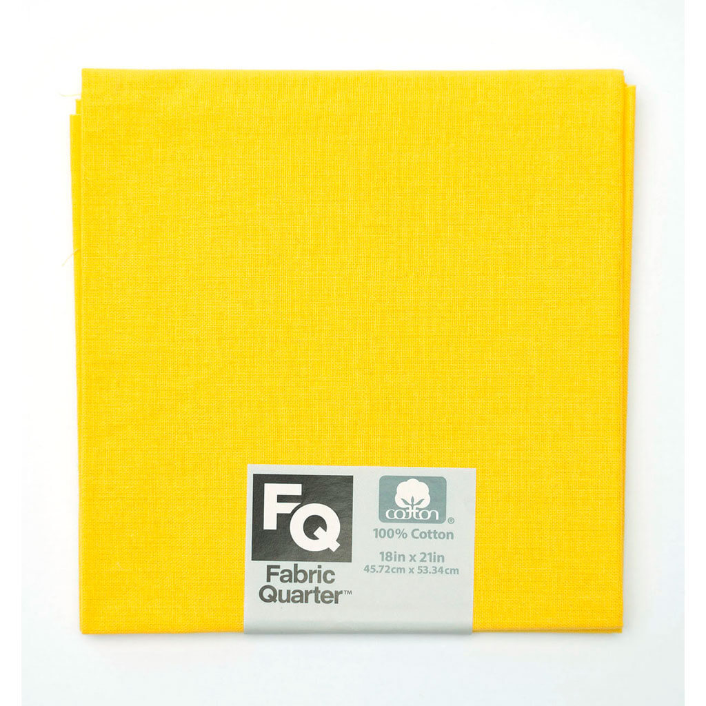 Yellow 1 Piece Cotton Fabric Quarter