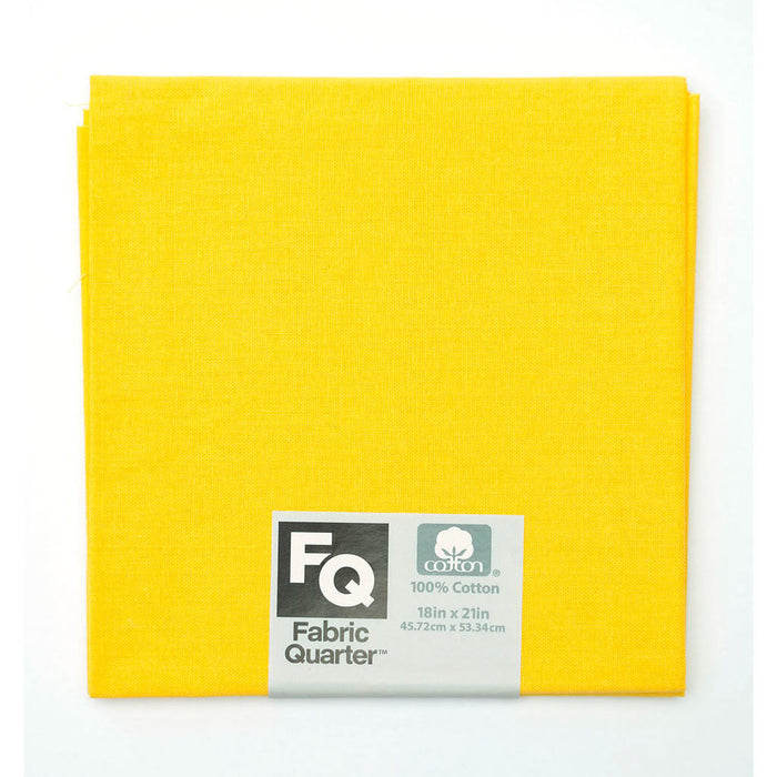 Yellow 1 Piece Cotton Fabric Quarter
