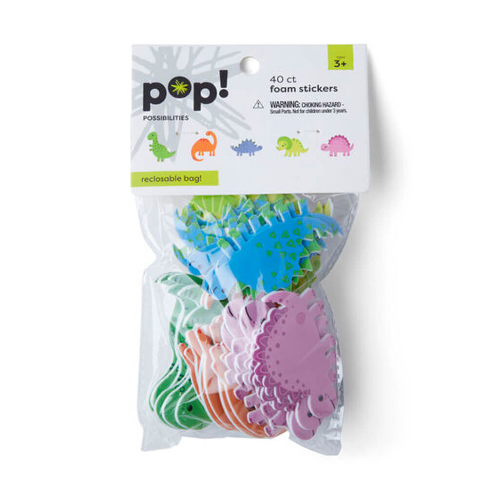 POP! Dino Adhesive Foam Stickers