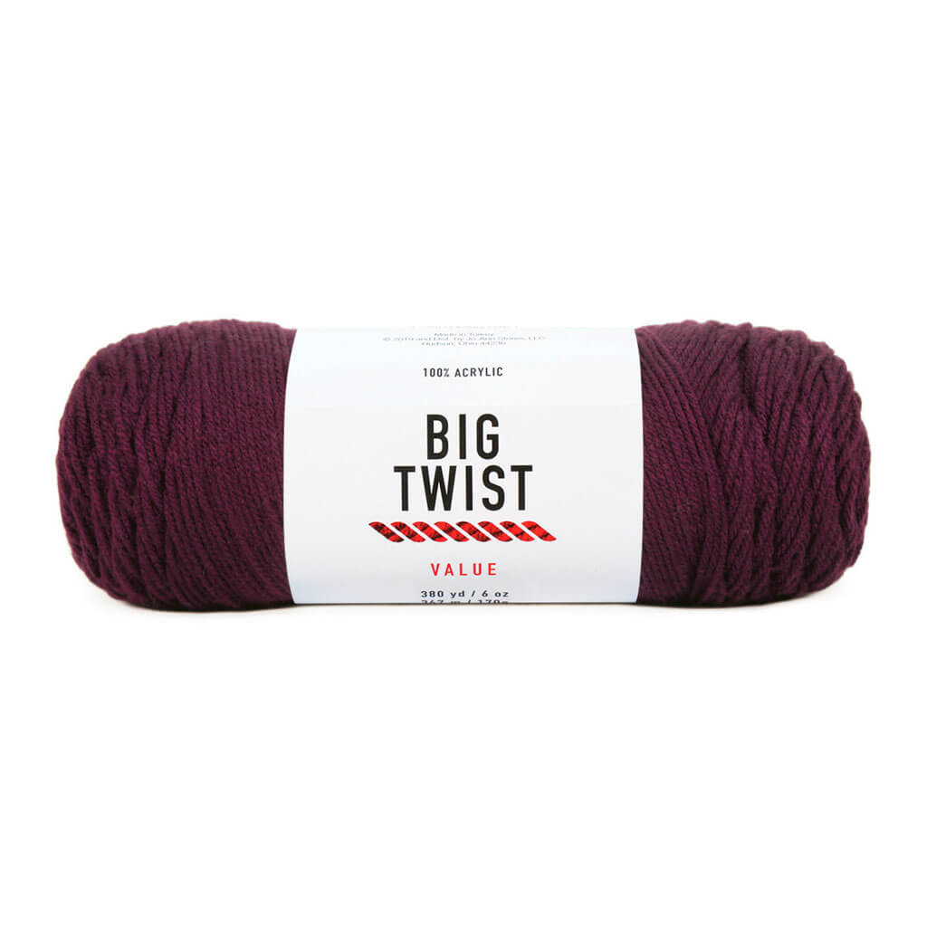 Solid Medium Weight Acrylic 380yd 6oz Burgundy