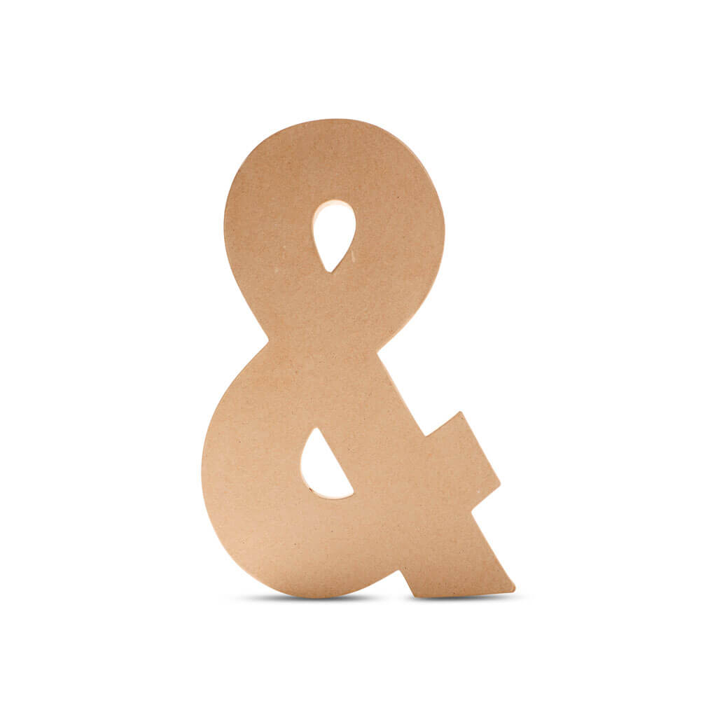 Paper Mache Letter Ampersand 12in