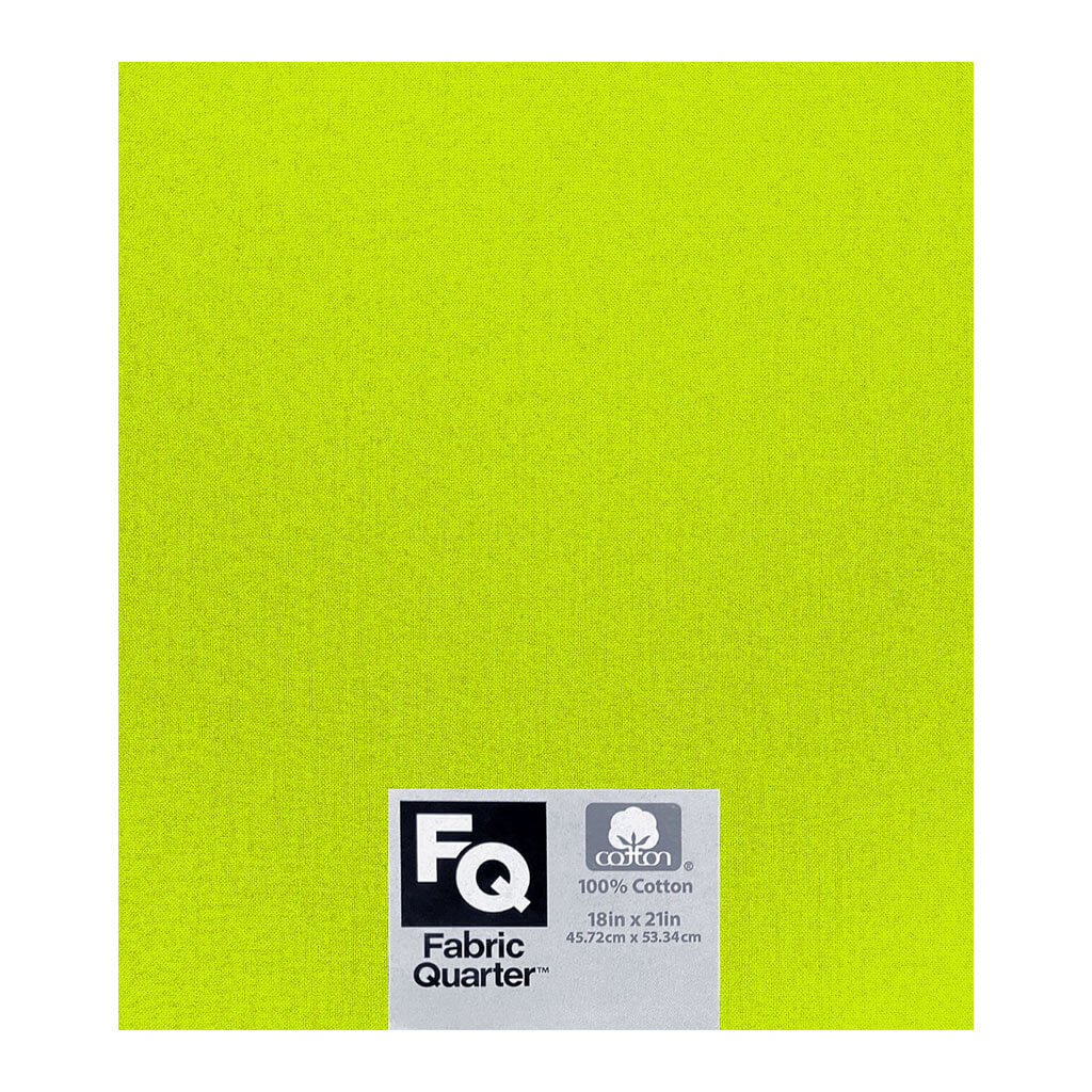 Lime 1 Piece Cotton Fabric Quarter