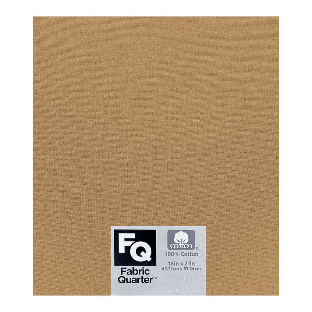 Tan 1 Piece Cotton Fabric Quarter