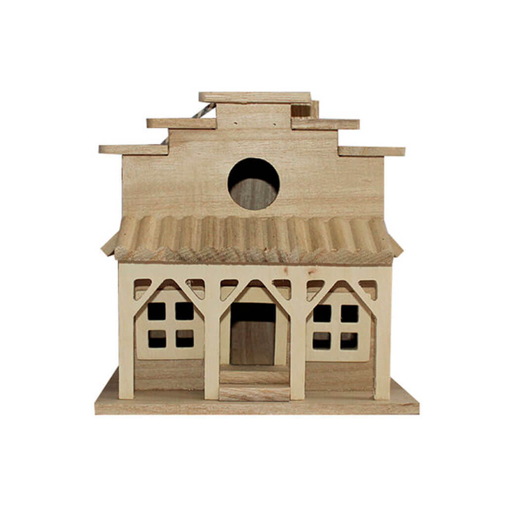 Wood Western Store Birdhouse 7in