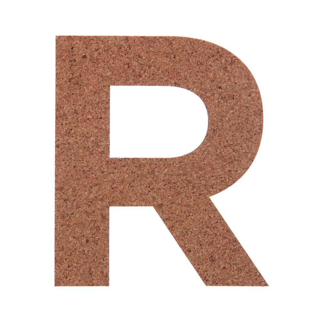 Cork Sans Serif Letters &amp; Symbols Uppercase R