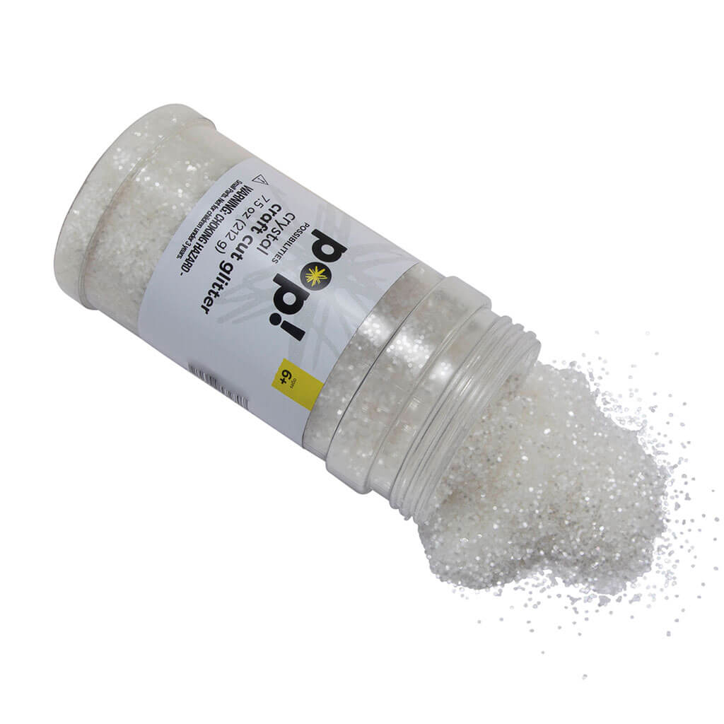 POP! Craft Cut Glitter 8oz Crystal