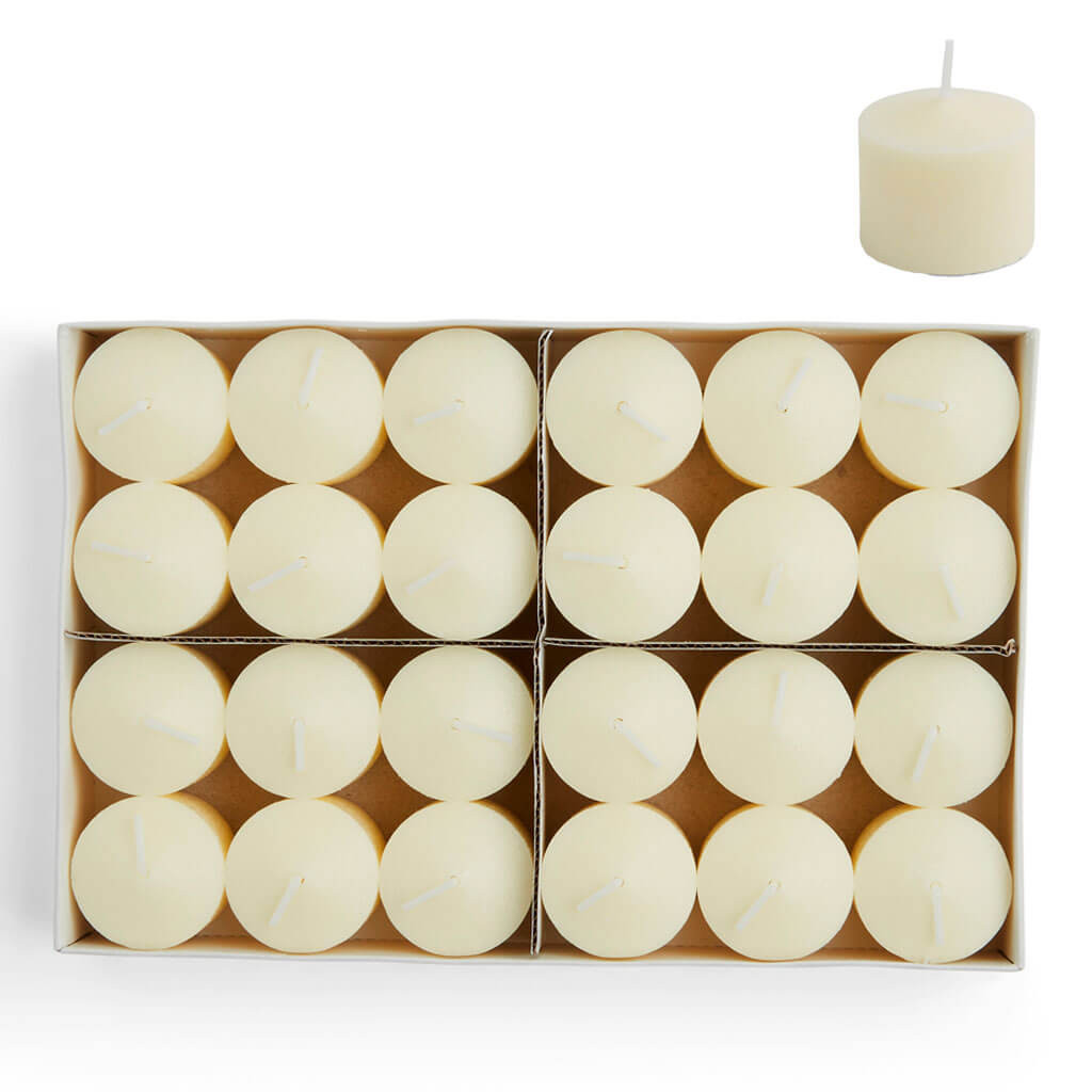 Ivory Unscented Votive Candles 24pk