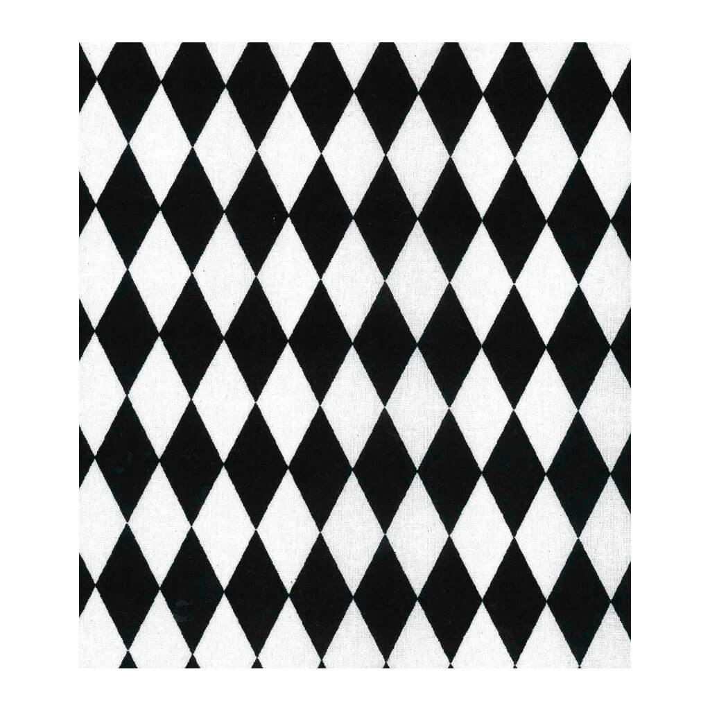 Keepsake Calico Cotton Fabric Black &amp; White Diamond