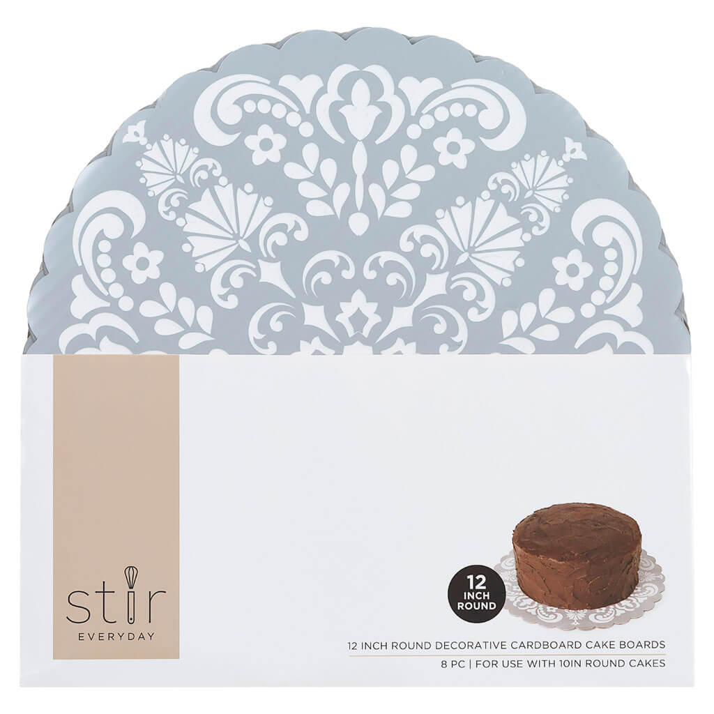 Round Decorative Cardboard Cake Boards 8pk 12in
